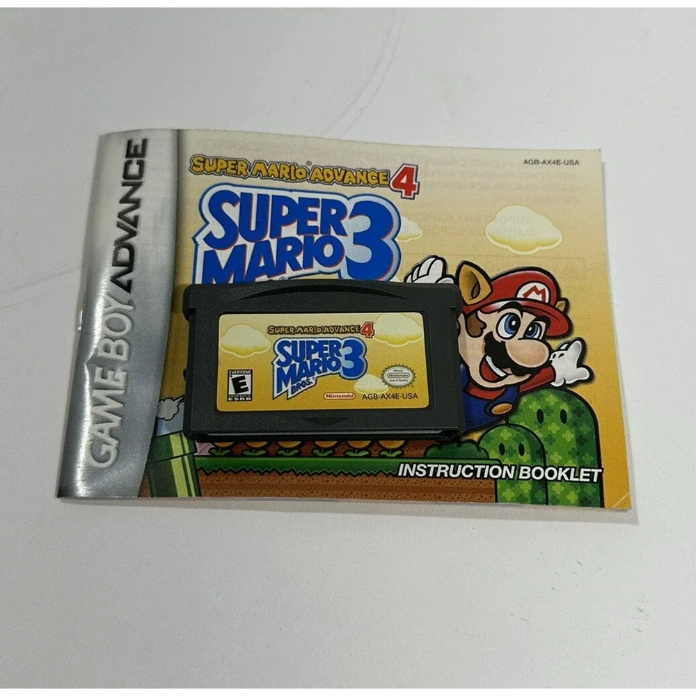 Super Mario Advance 4: Super Mario Bros 3 Nintendo Game Boy Advance With Manual